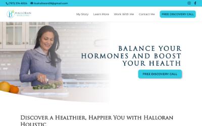 a thumbnail of the halloran holistic website